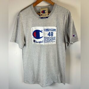 Champion Heritage T-shirt Mens M Gray Graphic It Takes A Little More C Logo NWT